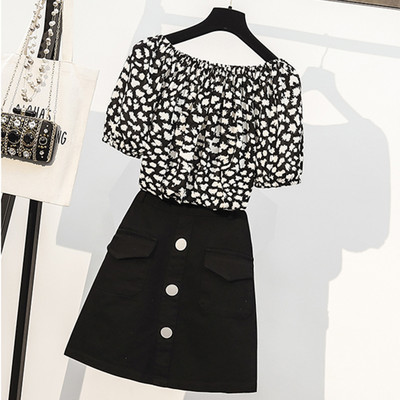 Komplet ženska suknja i košulja kratkih rukava