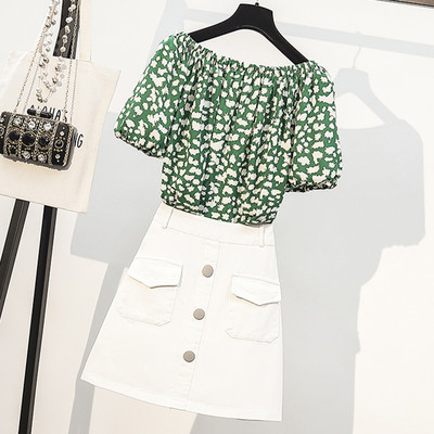 Komplet ženska suknja i košulja kratkih rukava