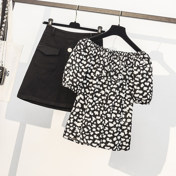 Komplet ženska suknja i košulja kratkih rukava