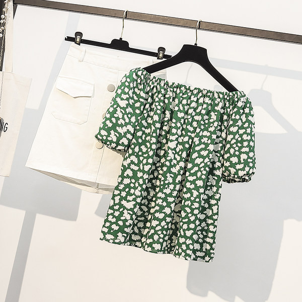 Komplet ženska suknja i košulja kratkih rukava