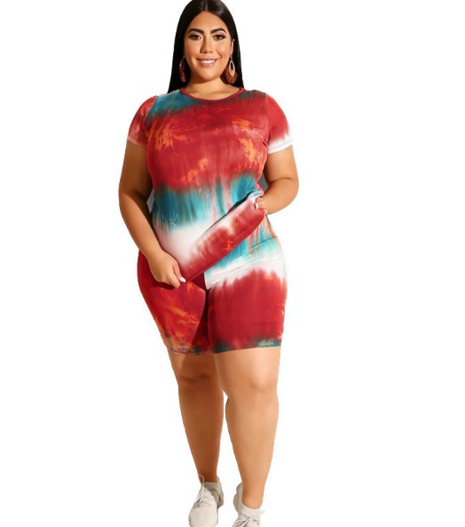 Višebojni ženski sportski set iz dva dijela - tajice i majica