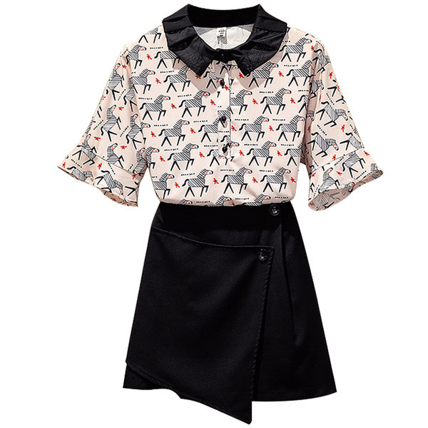 Komplet košulja i suknja visokog struka