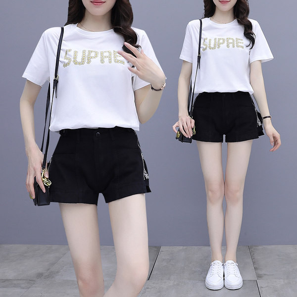 Dnevni ženski set sa natpisom - dvodijelni