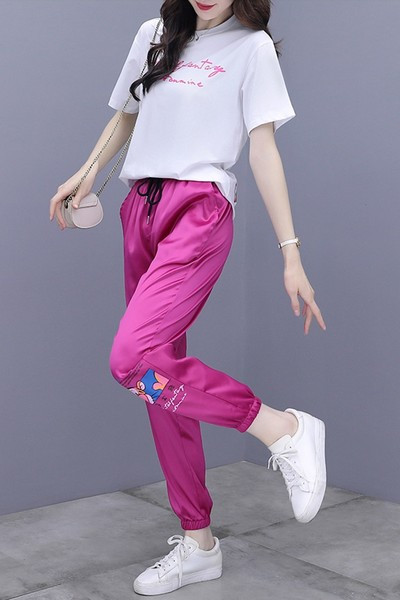 Dienas komplekts - T-krekls un bikses ar apdruku