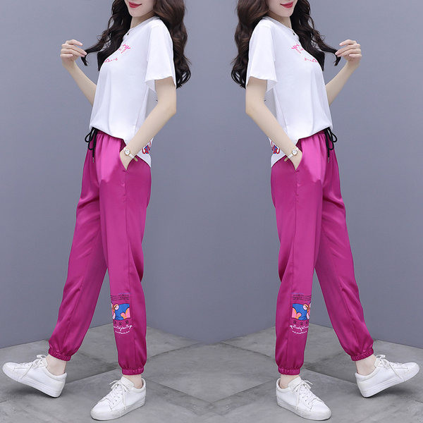 Dienas komplekts - T-krekls un bikses ar apdruku