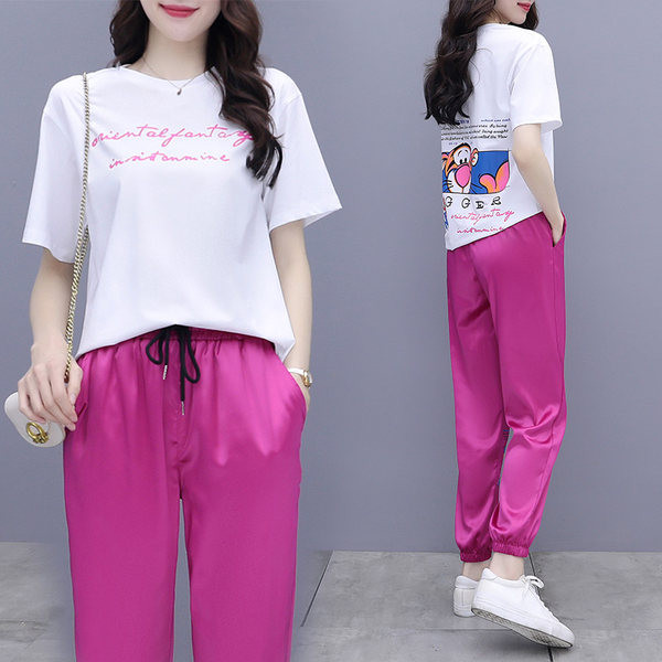 Dienas komplekts - T-krekls un bikses ar apdruku