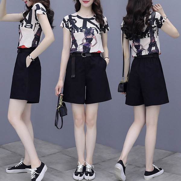 Ljetni set - majica s printom i kratke hlače