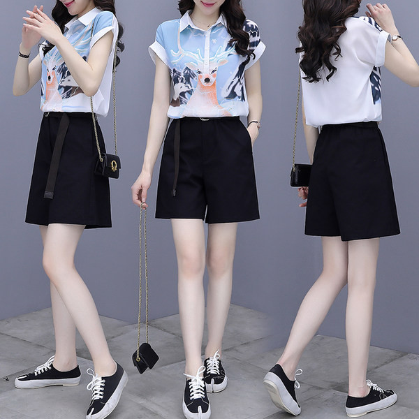 Novi model ljetnog kompleta - košulja s printom i kratke hlačice