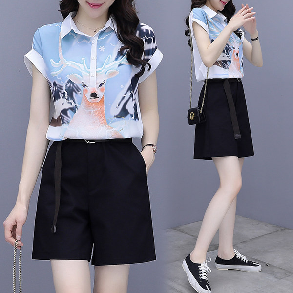 Novi model ljetnog kompleta - košulja s printom i kratke hlačice