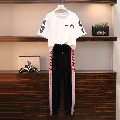 Casual ženski komplet majica kratkih rukava i hlača