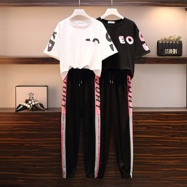 Casual ženski komplet majica kratkih rukava i hlača