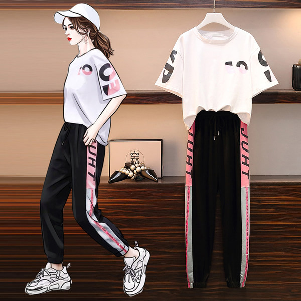 Casual ženski komplet majica kratkih rukava i hlača