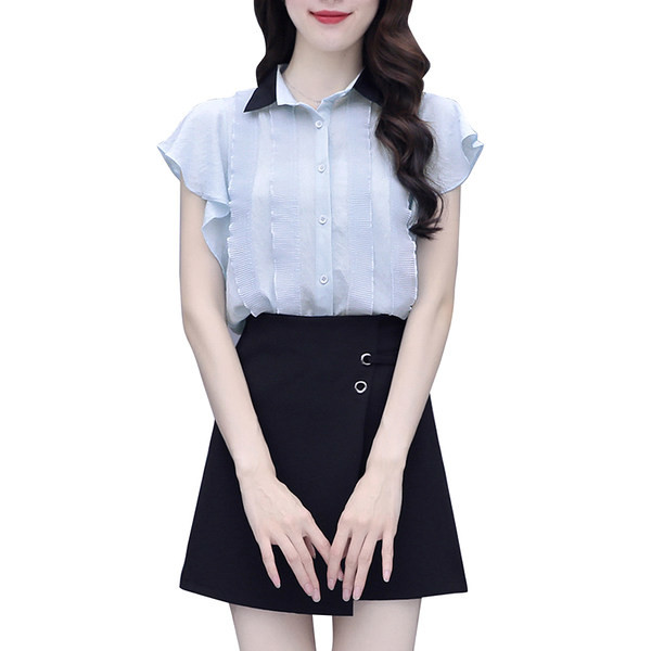 Moderan ženski komplet košulja i kratka suknja