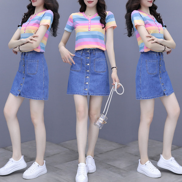 Ženski dnevni set primjeren za ljeto s gumbima