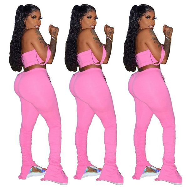 Novi model ženskog kompleta iz dva dijela sa dugim hlačama i poprsjem