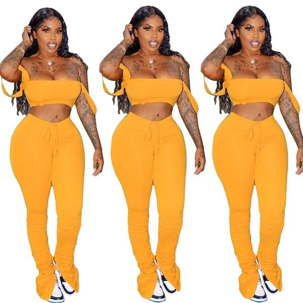 Novi model ženskog kompleta iz dva dijela sa dugim hlačama i poprsjem