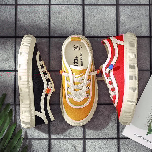 Bērnu kedas ar plakanām zolēm meitenēm un zēniem