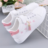 Dov model dječjih tenisica za djevojčice s vezom i resicama