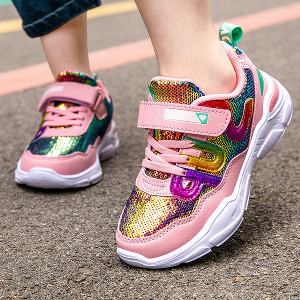 Dječje sjajne tenisice na čičak i vezice