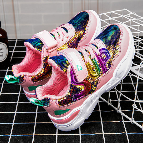 Dječje sjajne tenisice na čičak i vezice