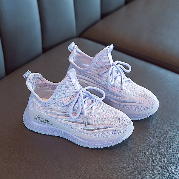 Dječje tekstilne tenisice sa vezicama i ravnim đonom - tri boje