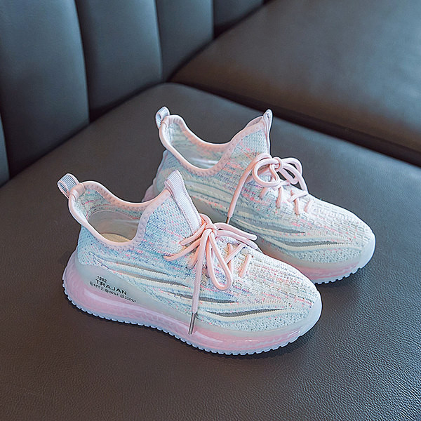 Dječje tekstilne tenisice sa vezicama i ravnim đonom - tri boje