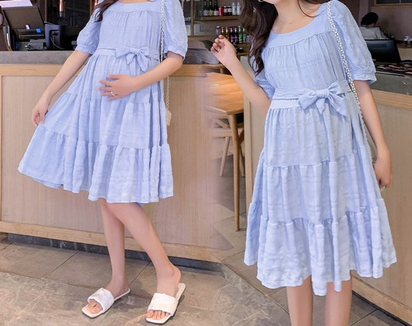 Moderna sieviešu piegriezuma kleita grūtniecēm