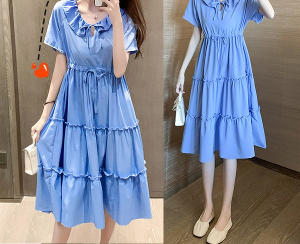 Ženska casual haljina sa vezama za trudnice