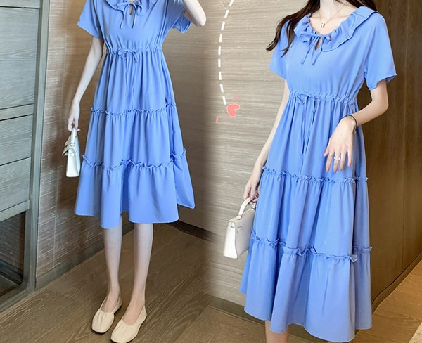 Ženska casual haljina sa vezama za trudnice