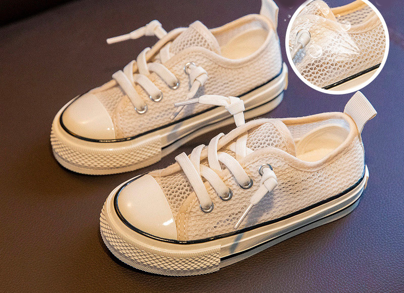 Prozračne dječje tenisice s ravnim potplatom - za djevojčice i dječake