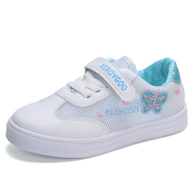 Jauns bērnu kedu modelis no eko ādas ar izšūtu tauriņu