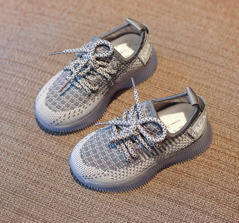 Svjetleće dječje tenisice od tekstila sa vezicama