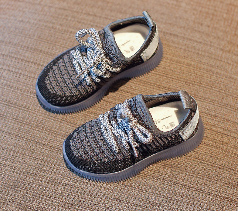 Svjetleće dječje tenisice od tekstila sa vezicama