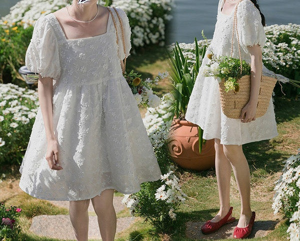 Ženski kratki model haljine s četvrtastim izrezom za trudnice