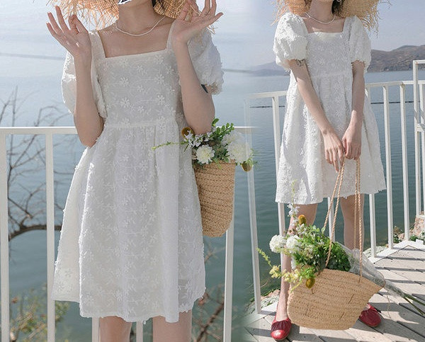 Ženski kratki model haljine s četvrtastim izrezom za trudnice