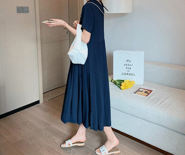 Ženski dugi model haljine za trudnice