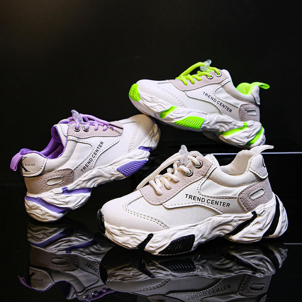 Bērnu kedas ar uzrakstu un šņorēm trīs krāsās