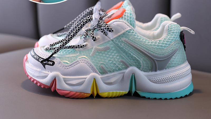 Bērnu kedas ar sietu un saitēm meitenēm