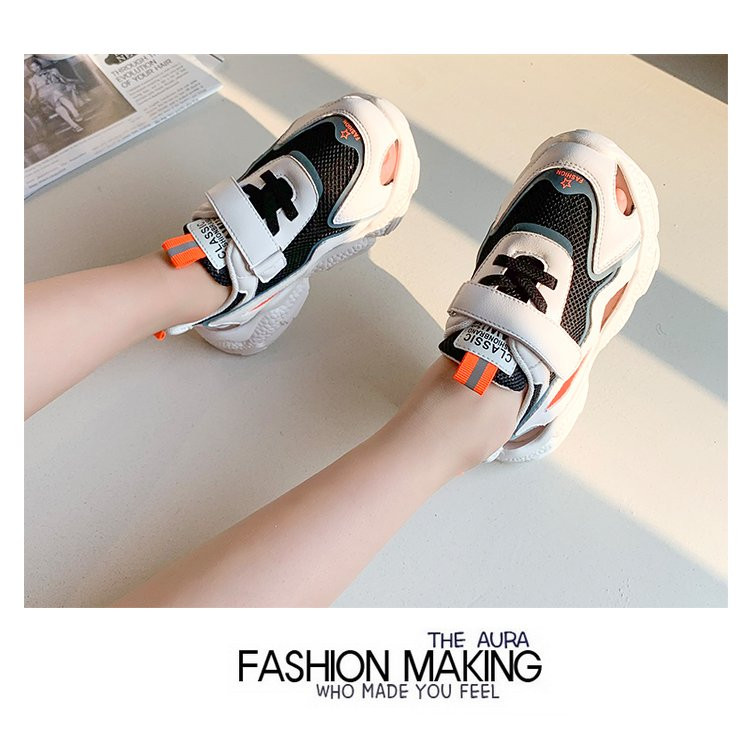 Bērnu vasaras kedas ar uzlīmēm meitenēm un zēniem