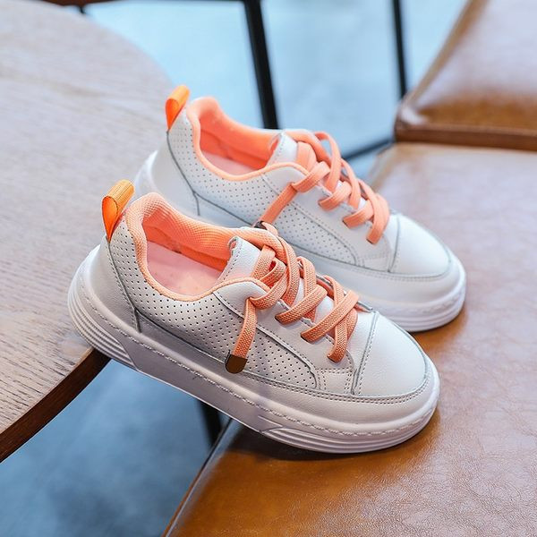 Bērnu kedas no eko ādas ar plakanu zoli - meitenēm un zēniem