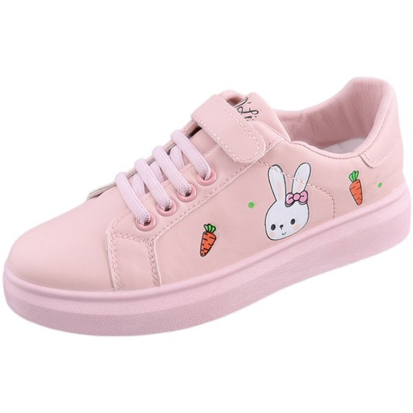 Pavasara bērnu kedas meitenēm no eko ādas ar saitēm un uzlīmi