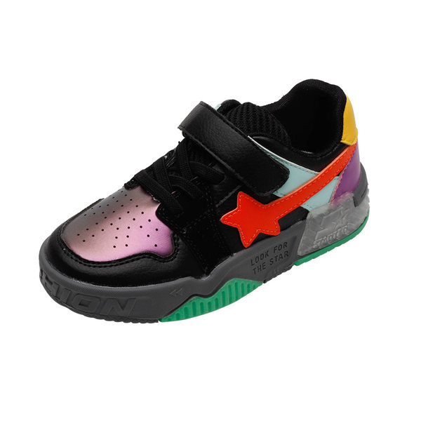 Bērnu kedas ar mežģīnēm un uzlīmi trīs krāsās