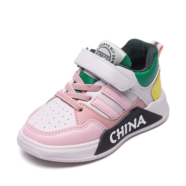 Dječje kožne tenisice unisex model sa vezicama i naljepnicama