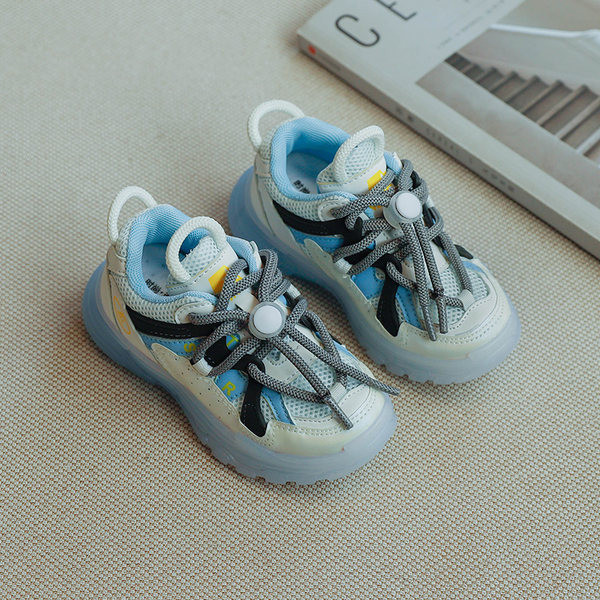 Dječje tenisice s vezicama u plavoj i narančastoj boji