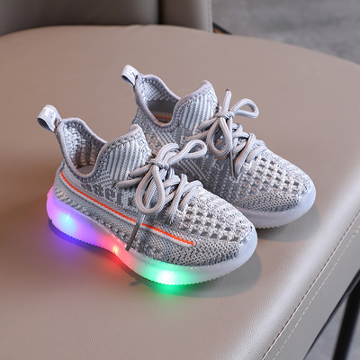 Dječje svjetleće tenisice od tekstila sa vezicama