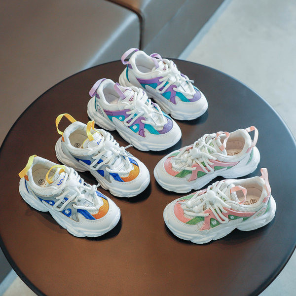 Moderne dječje tenisice od eko kože i prozračne mrežaste tkanine