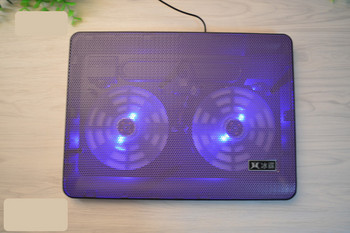 Тънък двоен вентилатор за охлаждане на лаптоп и компютър