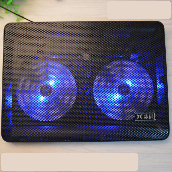 Plonas dvigubas ventiliatorius nešiojamam ir kompiuteriui vėsinti