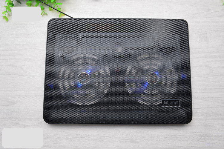 Plonas dvigubas ventiliatorius nešiojamam ir kompiuteriui vėsinti