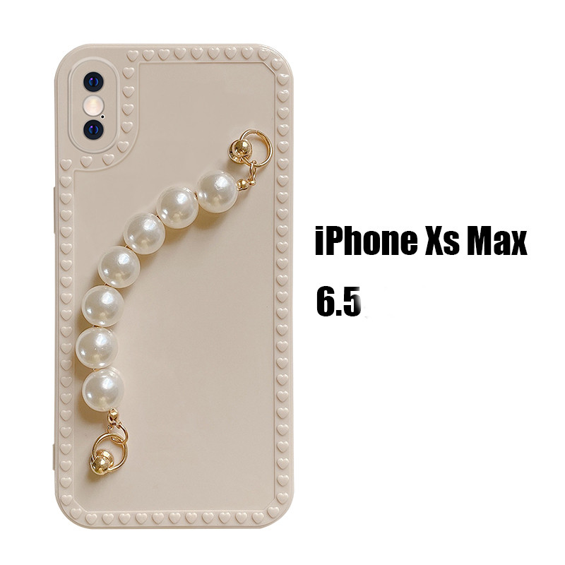 Silikona maciņš priekš Iphone ar pērļu rokturi